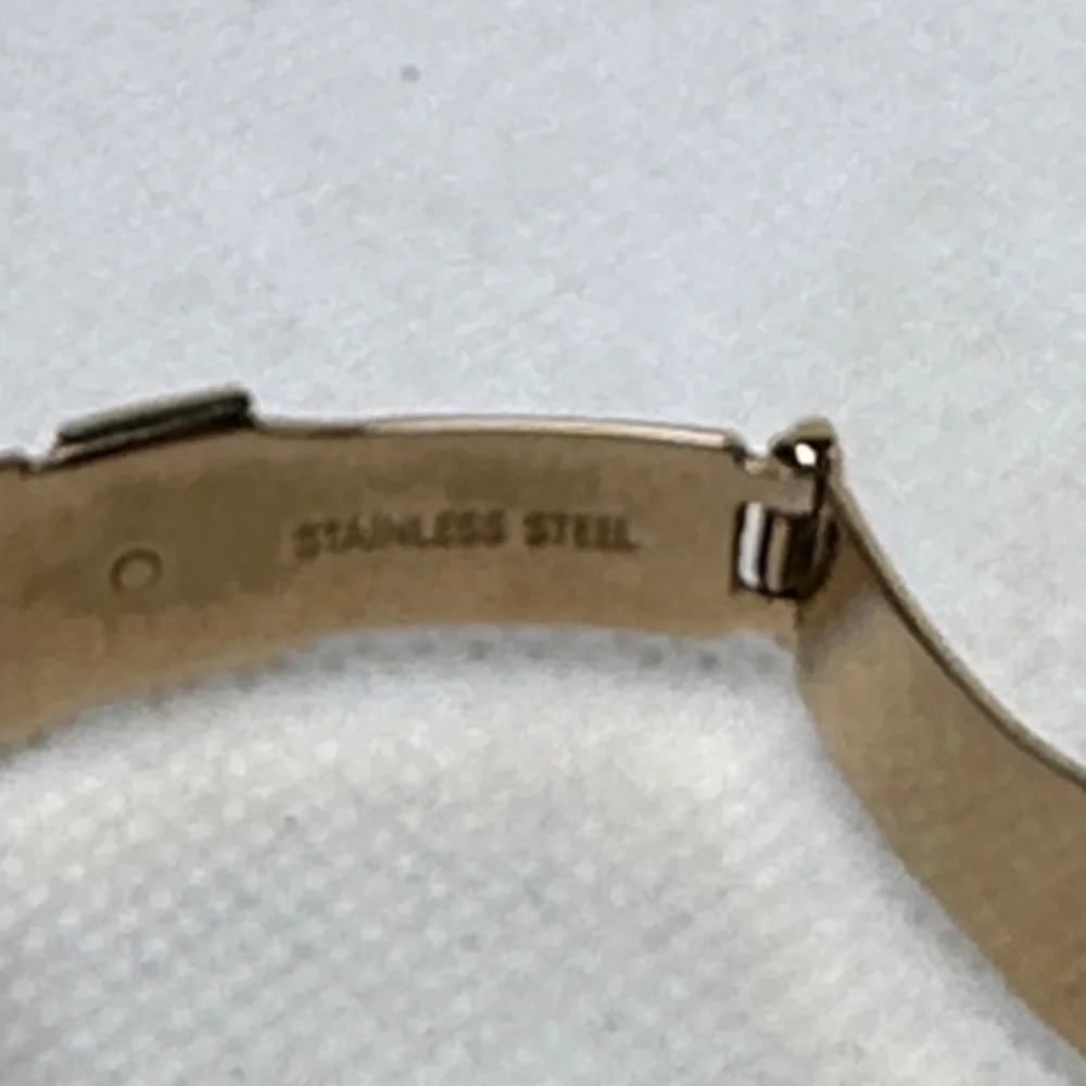 Kate Spade New York Varick Bracelet 36mm Watch Gold Bracelet Striped Face 2.75”